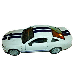 Vtg 5" Kinsmart 2007 Ford Shelby GT500 Diecast Model Toy Car 1:38 White‎